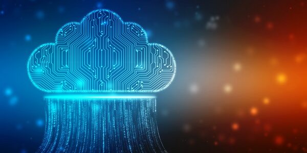 2d illustration of Cloud computing, Cloud computing and Big dat