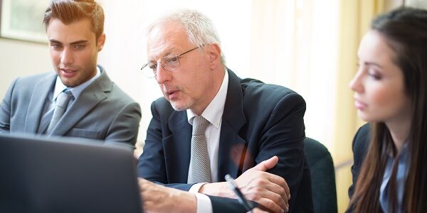 Business people at work in an office